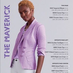 CAbi Lavender Quilted Blazer